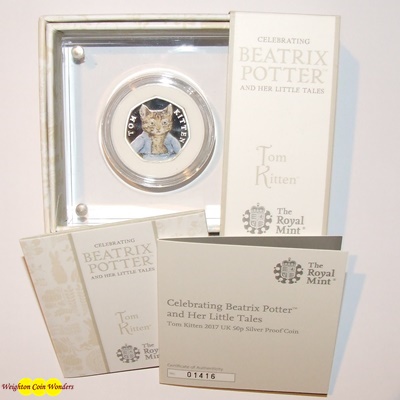 2017 Silver Proof 50p - Tom Kitten